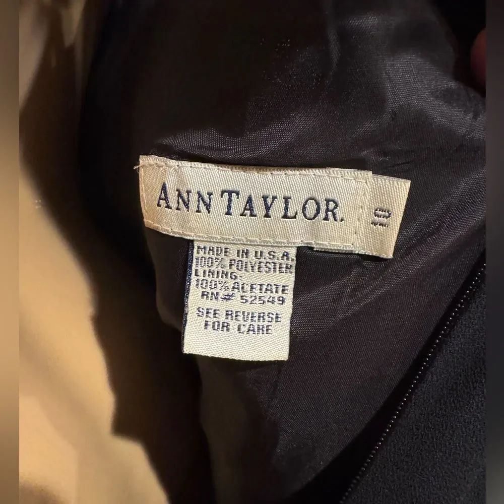 Ann Taylor Black Corset tie Back Sleeveless hi-Slit Maxi Dress Sz 10 - Picture 9 of 10